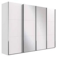 Schwebetürenschrank M. Spiegel 350cm Level 36a, Weiß - Weiß, Basics, Glas/Holzwerkstoff (350/216/65cm) - MID.YOU