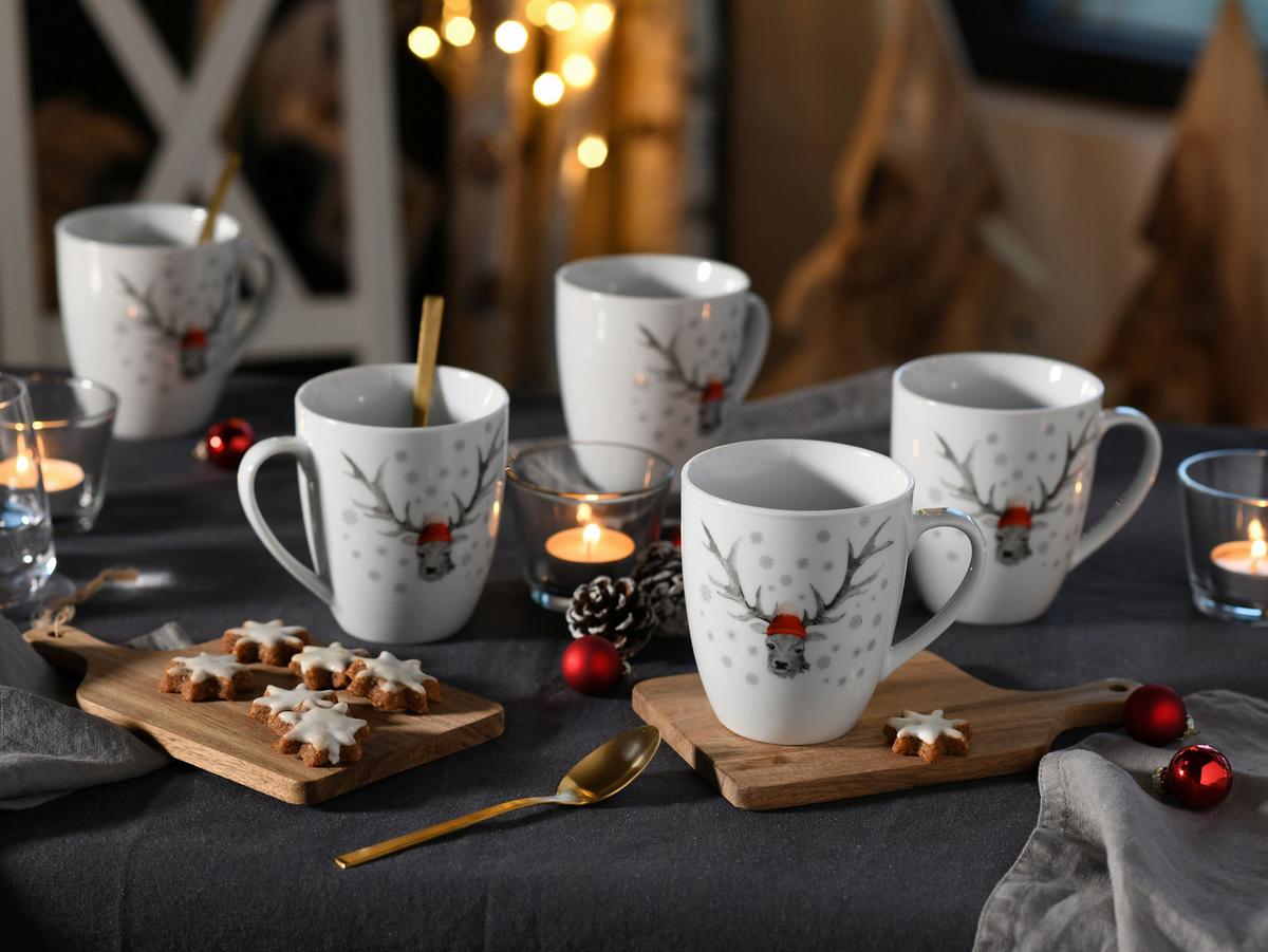 Kombiservice Luna Hirsch 18--Teilig. Weiß - Weiß, Basics, Keramik - Creatable