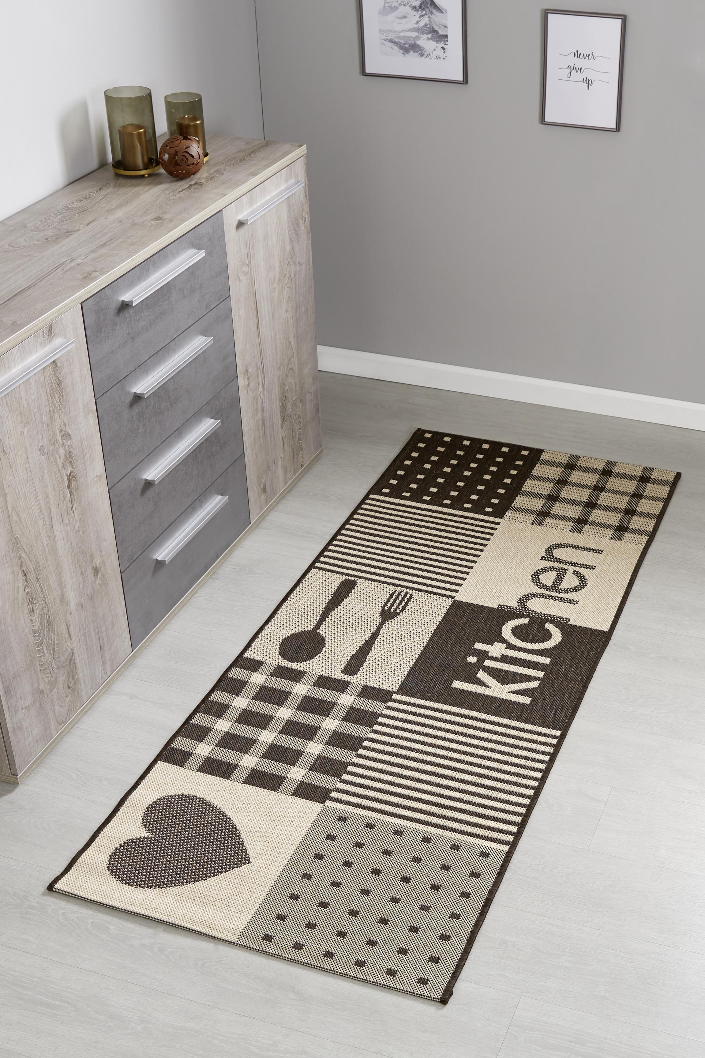 Konyhai Futószőnyeg Kitchen Kb. 80/200cm - bézs/barna, Basics, textil (80/200cm) - James Wood
