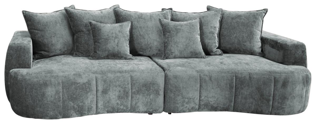 Boxspringsofa Berg - Schwarz/Mintgrün, Trend, Textil (292/71-99/127cm) - Livetastic