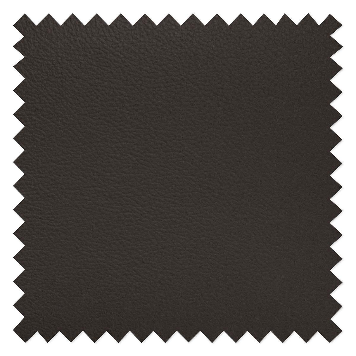 Ecksofa Aspen Lederlook Dunkelbraun 208x245 Cm - Chromfarben/Dunkelbraun, Design, Leder/Textil (208/245cm) - Livetastic