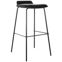 Barhocker Lonso 10 - Schwarz, Basics, Textil/Metall (47/82/49cm) - MID.YOU