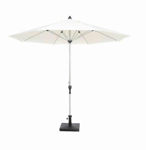 Sonnenschirm Acapole DM: 270 cm Platinfarben/Naturfarben - Platinfarben/Naturfarben, Basics, Textil/Metall (270cm) - Gardenson