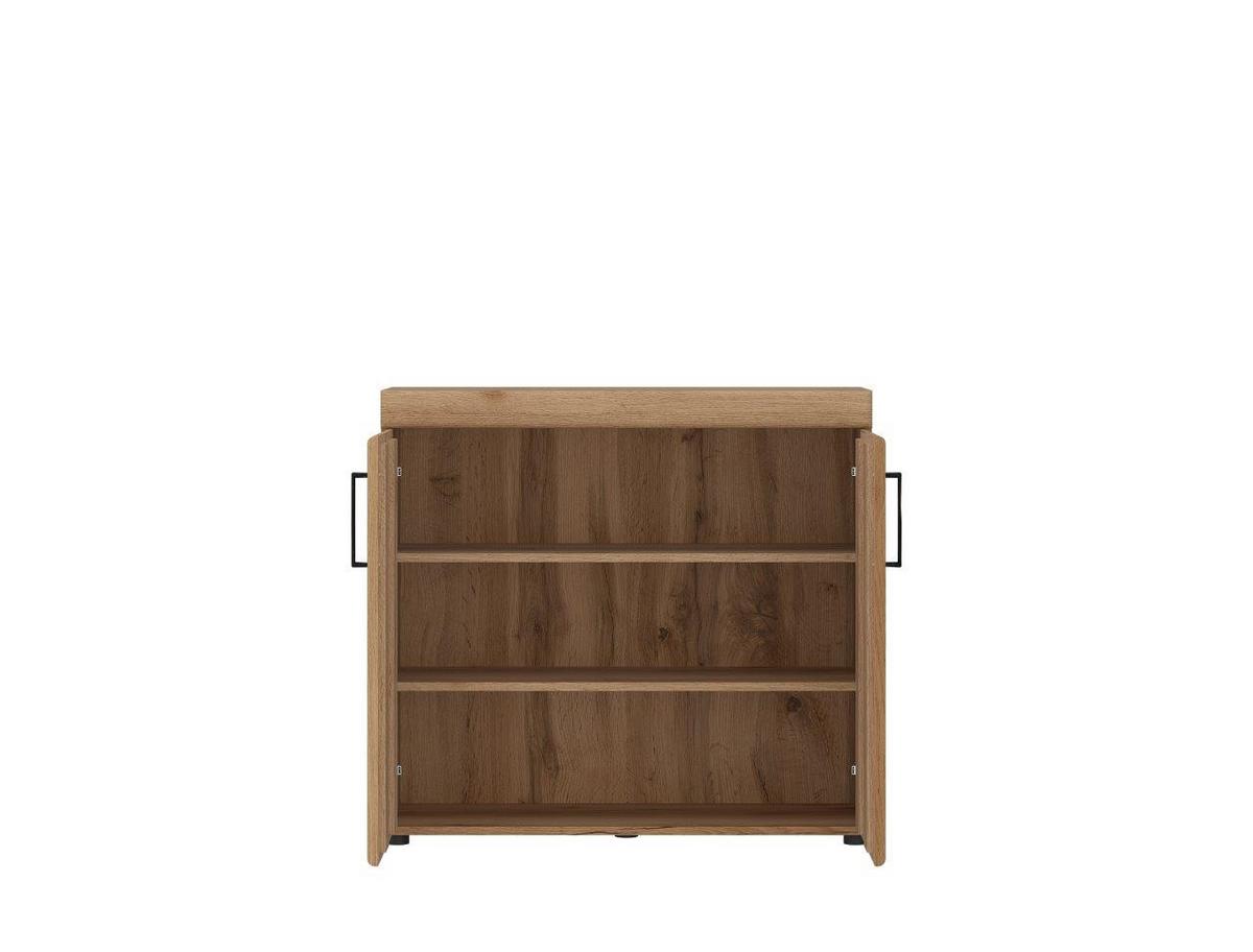 Sideboard Cortina - Eichefarben/Schwarz, MODERN, Holzwerkstoff (92,8/86/40,9cm)