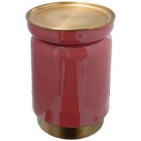 Beistelltisch Art Deco 175 Goldfarben/koralle B: 31,5 Cm - Koralle/Goldfarben, Design, Metall (31,5/46,5cm) - Kayoom