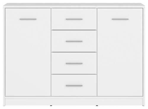 Kommode Nepo Plus Chest Of Drawers - Schwarz/Weiß, Design, Holzwerkstoff (118,5/84/34cm)