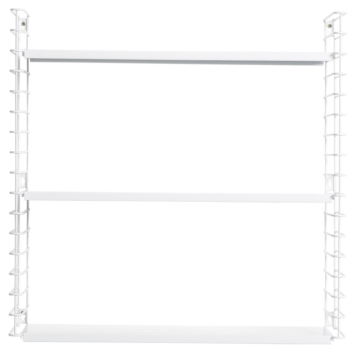 Wandregal Tomado B: 70 cm Weiß Metall 3 Fächer - Weiß, KONVENTIONELL, Metall (70/68/21cm) - Tomado