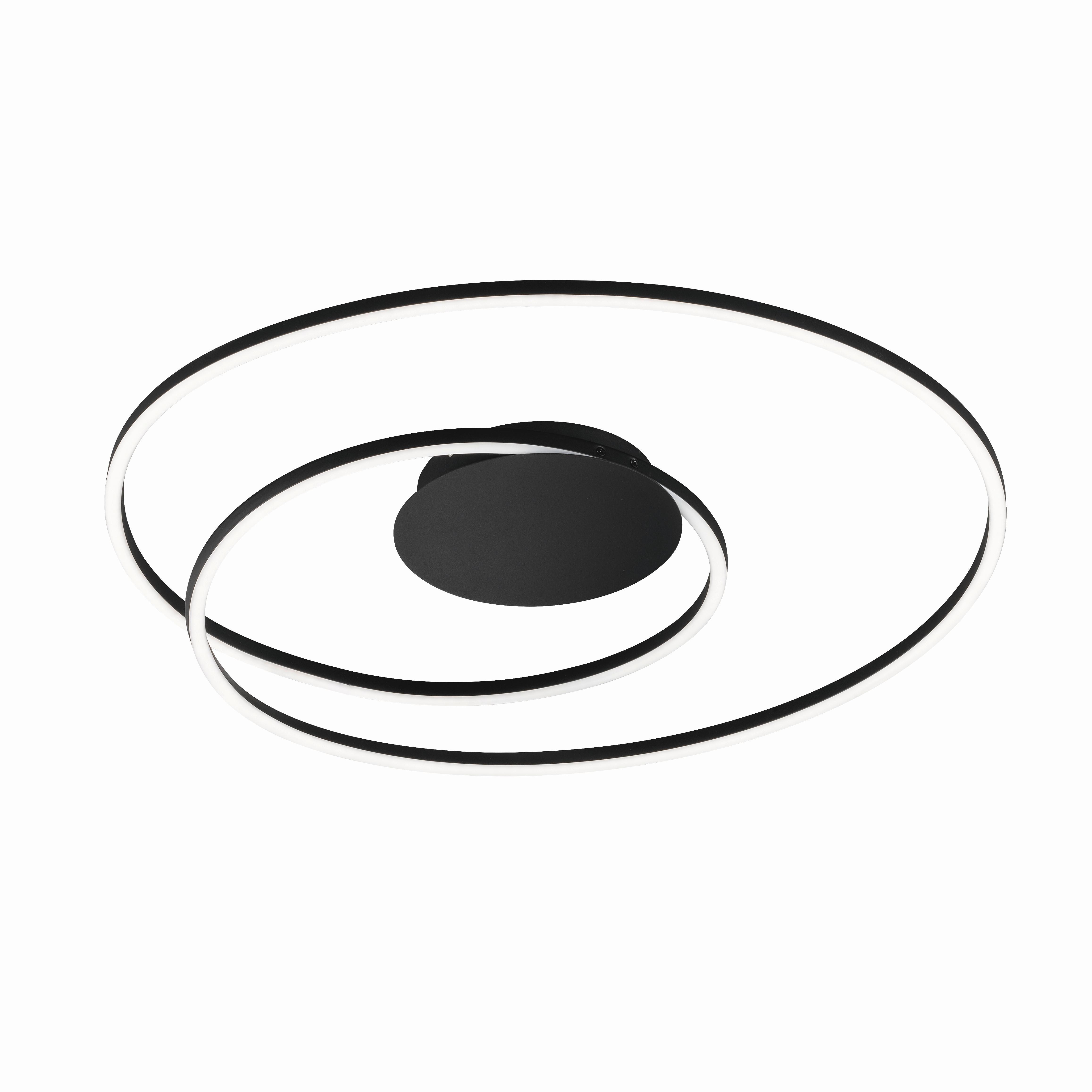 LED-Deckenleuchte 21280 Holy - Schwarz, Design, Metall (68/8cm) - Fischer & Honsel