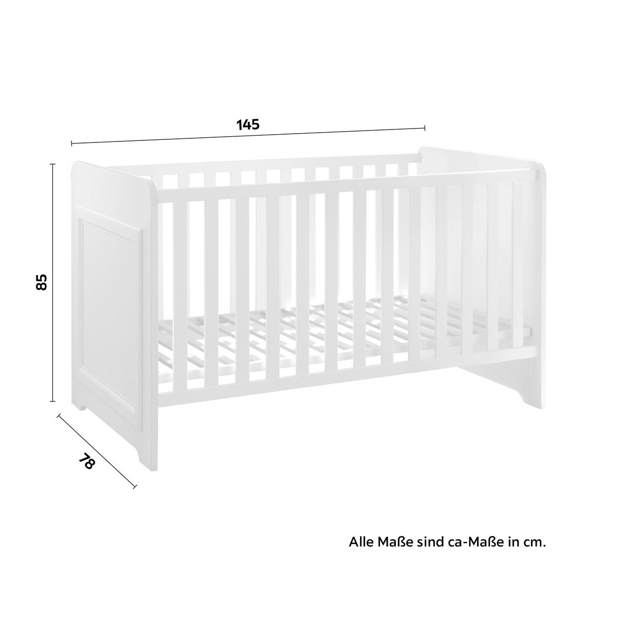 POSTÝLKA S PŘÍČKAMI MARILOU - bílá, Romantický / Rustikální, kompozitní dřevo (70/140cm)
