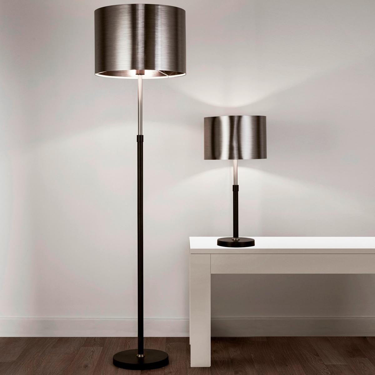 Stehleuchte Rachel Eu3879bk - Chromfarben/Silberfarben, LIFESTYLE, Kunststoff/Metall (40/40/155.5cm)