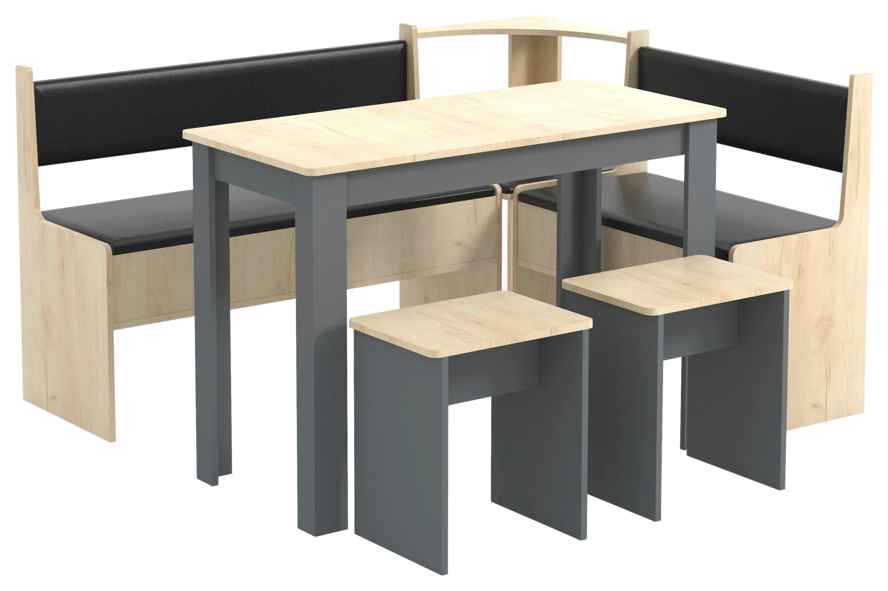 Eckbankgruppe Esal Anthrazit S: 153/115 cm - Anthrazit, MODERN, Holzwerkstoff (153/115cm) - MID.YOU