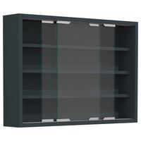 Hängevitrine Agisa M B: 57 Cm Anthrazit - Anthrazit, MODERN, Glas/Holzwerkstoff (57/40/10cm) - MID.YOU