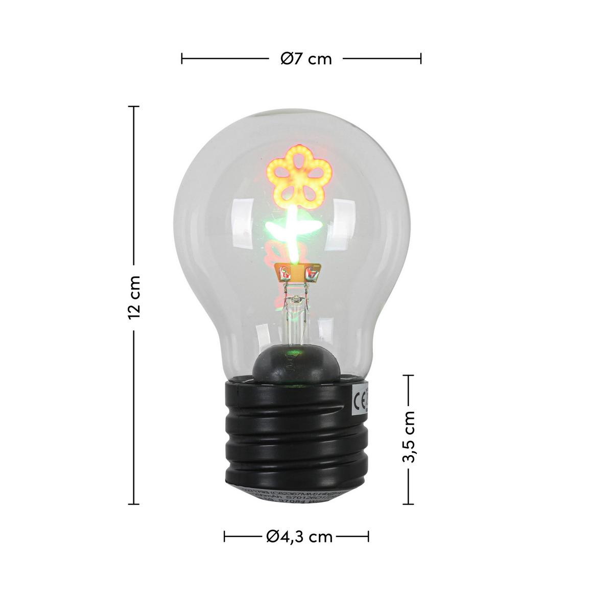 DEKORAČNÍ LED SVÍTIDLO BIRNI - černá/průhledné, Moderní, kov/plast (7/12cm) - Mömax