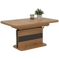 Couchtisch Höhenverstellbar + Ausziehbar Gustav, Eiche Dekor - Eichefarben/Anthrazit, MODERN, Holzwerkstoff (110-150/70/58-76cm) - MID.YOU