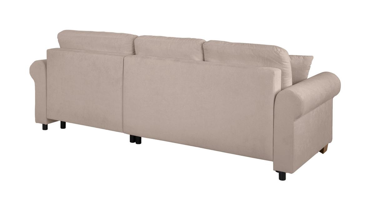 Ecksofa Arles, Taupe 15 S: 266x161 Cm - Taupe/Buchefarben, Design, Textil (266/161cm) - MID.YOU