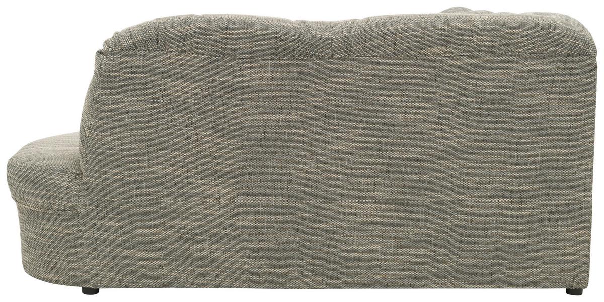 Ecksofa Papenburg Rücken Echt Grau/Weiß - Schwarz/Weiß, KONVENTIONELL, Textil (243/180cm) - MID.YOU