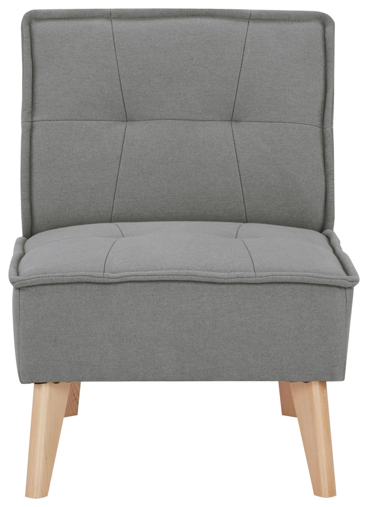 Sessel Elba Grau B: 60 Cm - Naturfarben/Grau, Basics, Holz/Textil (60/78/75cm) - MID.YOU