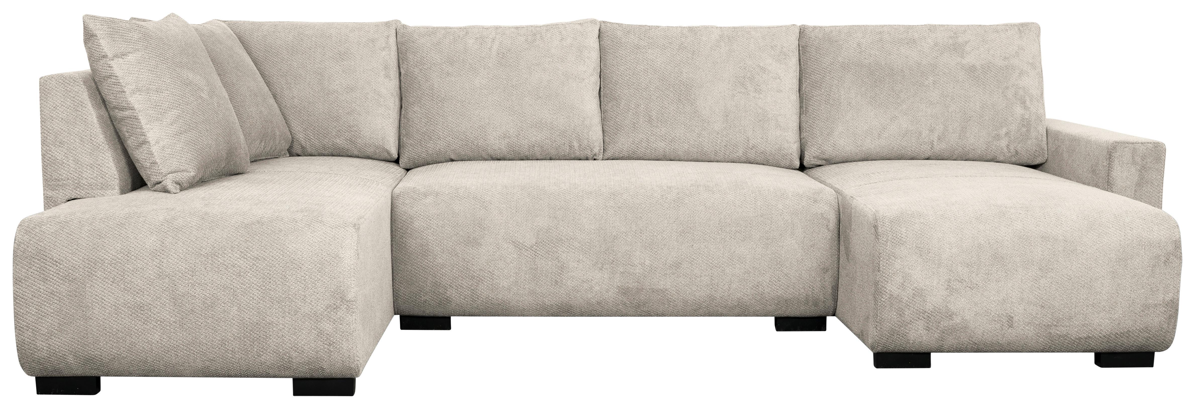 Wohnlandschaft Veronice Creme B: 313 cm - Blau/Creme, Trend, Textil (171/313/141cm)