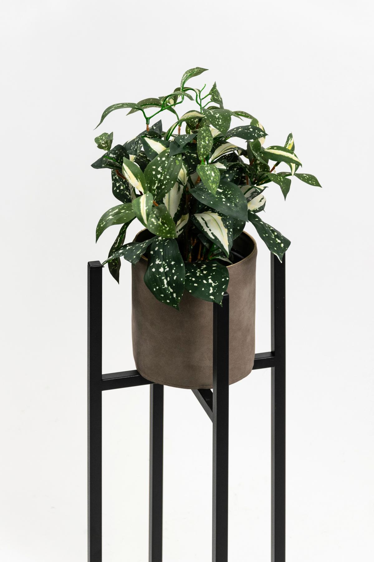 Blumenständer Aluminium Schwarz Bxhxt: 22x60x22 Cm - Schwarz, Basics, Metall (22/60/22cm)