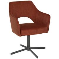 ŽIDLE S PODRUČKAMI VALLETTA - černá/rezavá, Konvenční, kov/textil (61/85/60cm) - Premium Living