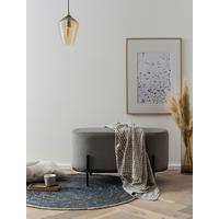 Hocker Grau B: 80 Cm - Schwarz/Grau, MODERN, Textil (80/42/40cm) - Livetastic