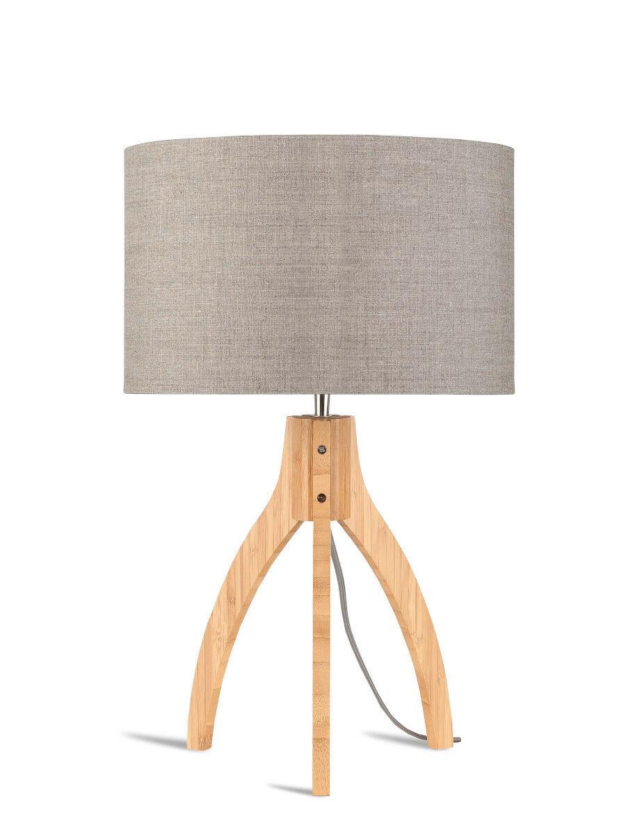 Tischleuchte Annapurna/T/3220/Ld - Naturfarben, Trend, Holz/Textil (36/54cm) - Good & Mojo