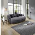 Big Sofa Aruba mit Kissen B: 238 cm Grau/Schwarz Lederlook - Schwarz/Grau, LIFESTYLE, Textil (238/80/140cm) - Luca Bessoni