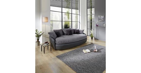 Big Sofa Aruba mit Kissen B: 238 cm Grau/Schwarz Lederlook - Schwarz/Grau, LIFESTYLE, Textil (238/80/140cm) - Luca Bessoni