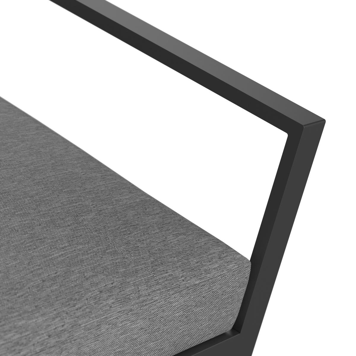 Lounge-garnitúra Leon - szürke, Modern, Üveg/fém (176/239cm) - Beldano