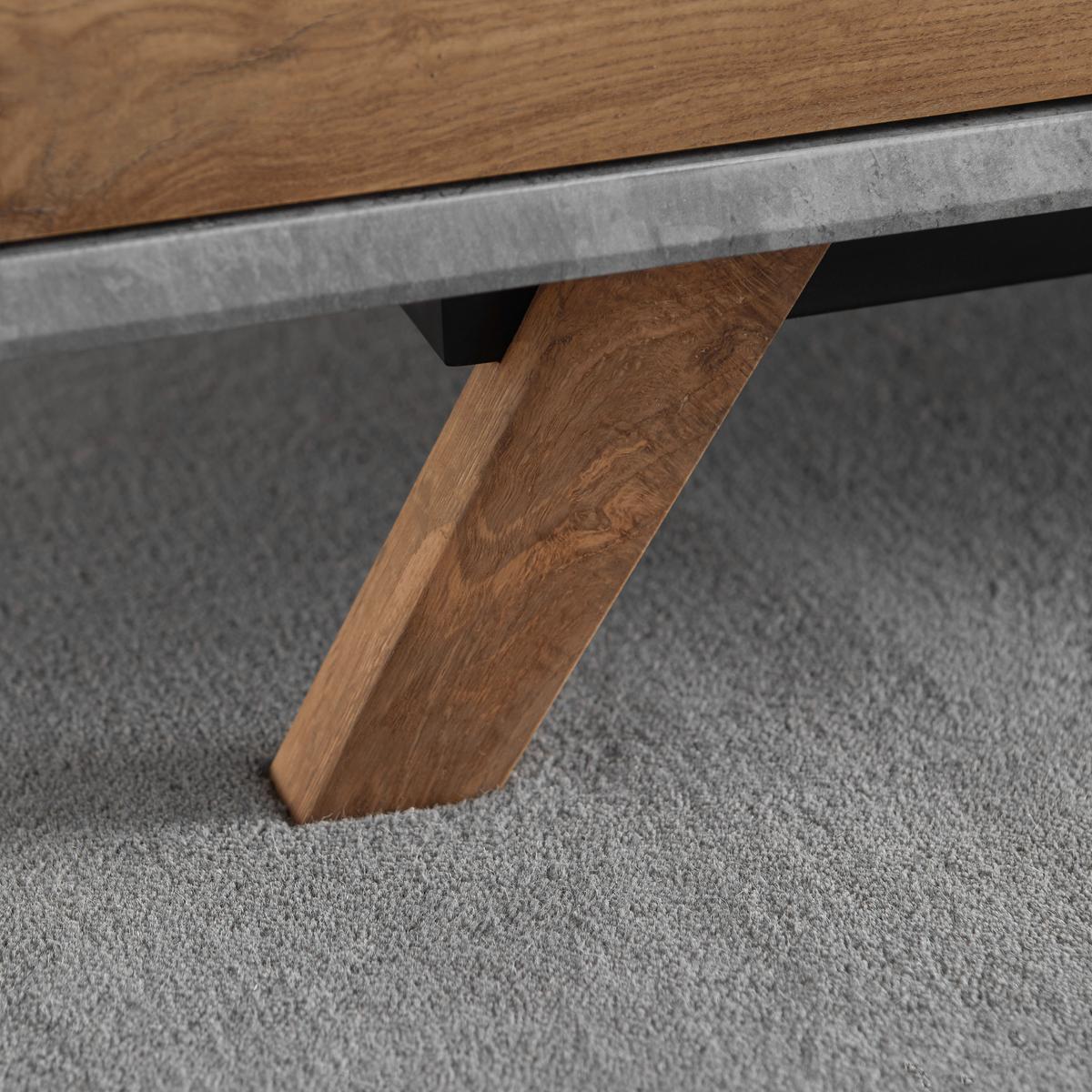 Konferenční stolek CASPER - šedá/barvy dubu, Moderní, dřevo (120/60/42cm) - Modern Living
