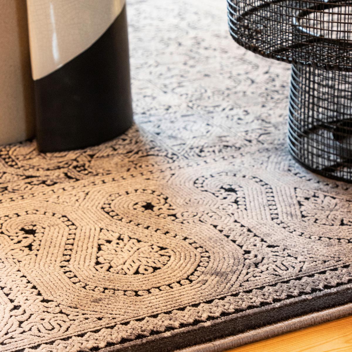Webteppich My Eden Of Obsession - Schwarz/Grau, Design, Textil (80/150cm) - Obsession