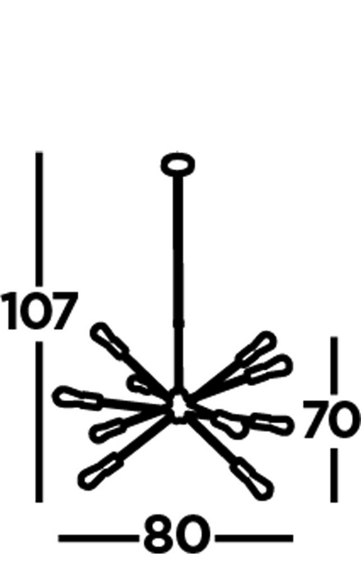 Hängeleuchte Alpha 10lt 29010-10go - Goldfarben, Design, Metall (70/35/80cm)