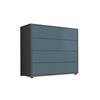 Kommode 79 cm Mailand Typ 3, Anthrazit - Anthrazit/Petrol, MODERN, Holzwerkstoff (79/73/33cm) - MID.YOU