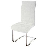 Stuhlhusse Angelina - Silberfarben/Creme, MODERN, Textil (48/48/64cm) - Luca Bessoni