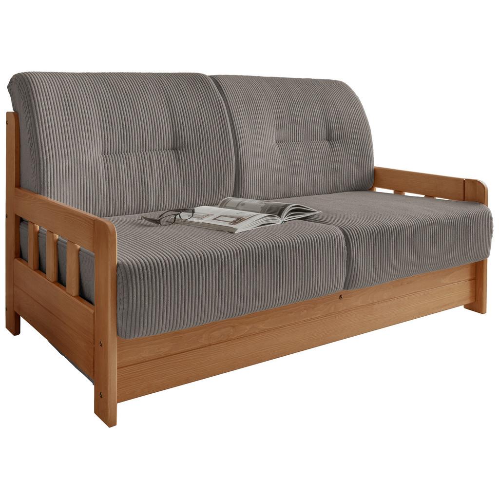 2-Sitzer-Sofa Camino mit Schlaffunktion Graubraun/Honig