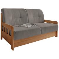 2-Sitzer-Sofa Camino mit Schlaffunktion Graubraun/Honig - Graubraun/Kieferfarben, MODERN, Holz/Textil (154/88/90cm) - Livetastic