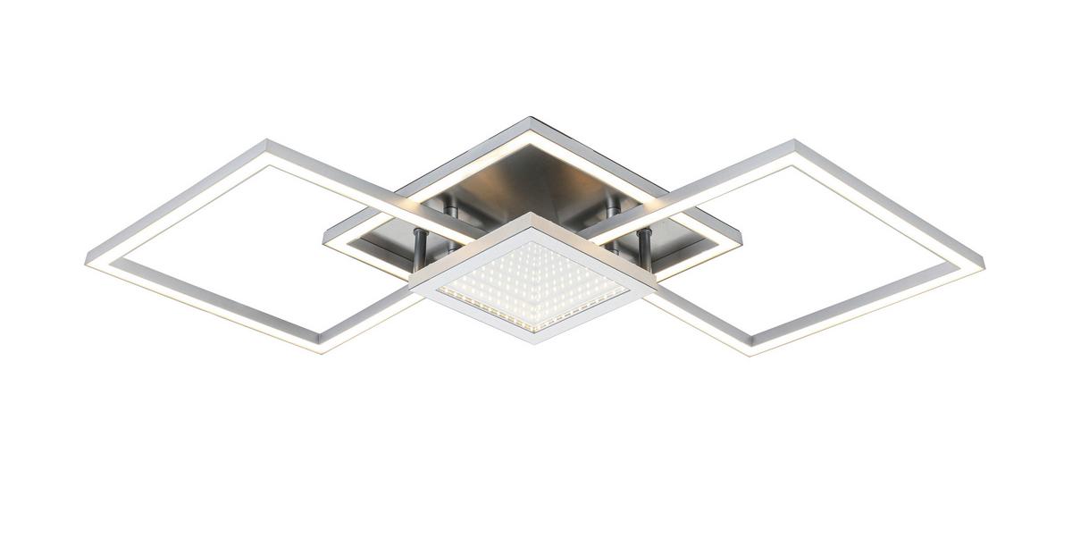 Led-deckenleuchte Tiziana - Chromfarben/Silberfarben, MODERN, Kunststoff/Metall (75cm) - Luca Bessoni