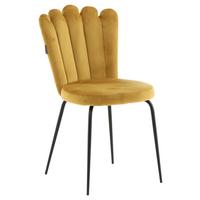 Stuhl-Set Limhamn - Gelb/Schwarz, Design, Textil/Metall (44.5/82.5/54cm) - Livetastic