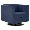 Designsessel Looks I - Chromfarben/Dunkelblau, Design, Textil (72/71/75cm) - LOOKS by W.Joop