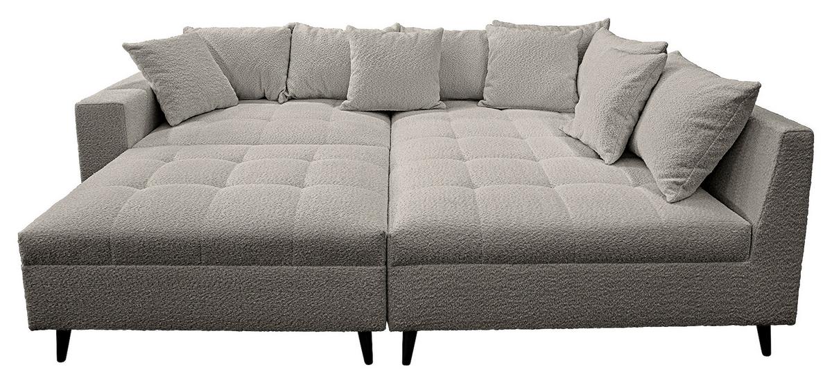 Ecksofa Pruno Dunkelgrau S: 247x174 Cm - Dunkelgrau/Schwarz, Design, Textil (247/174cm) - MID.YOU