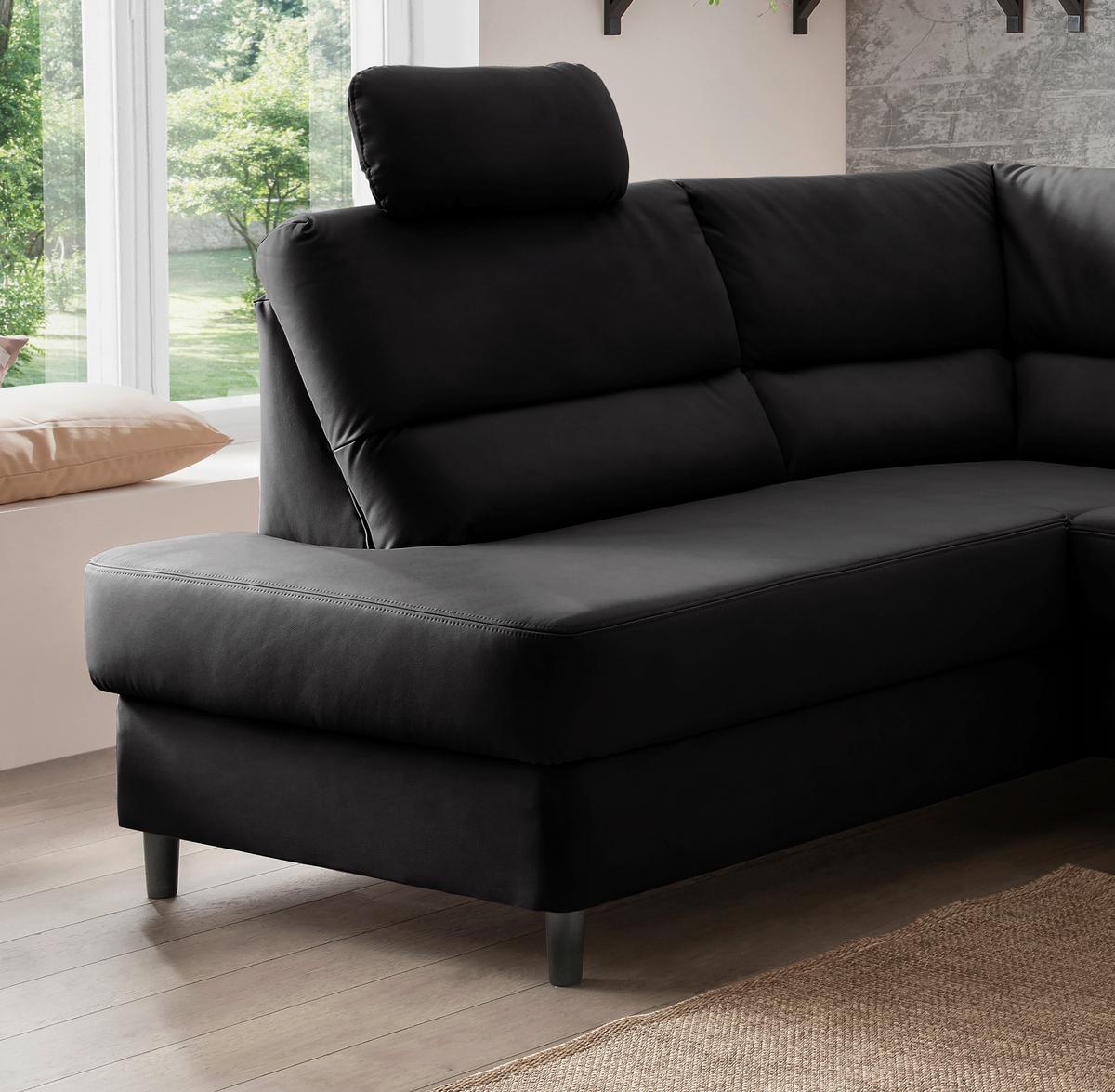 Ecksofa Cavoli, Schwarz S: 190x266 cm - Schwarz, MODERN, Textil (190/266cm) - Livetastic