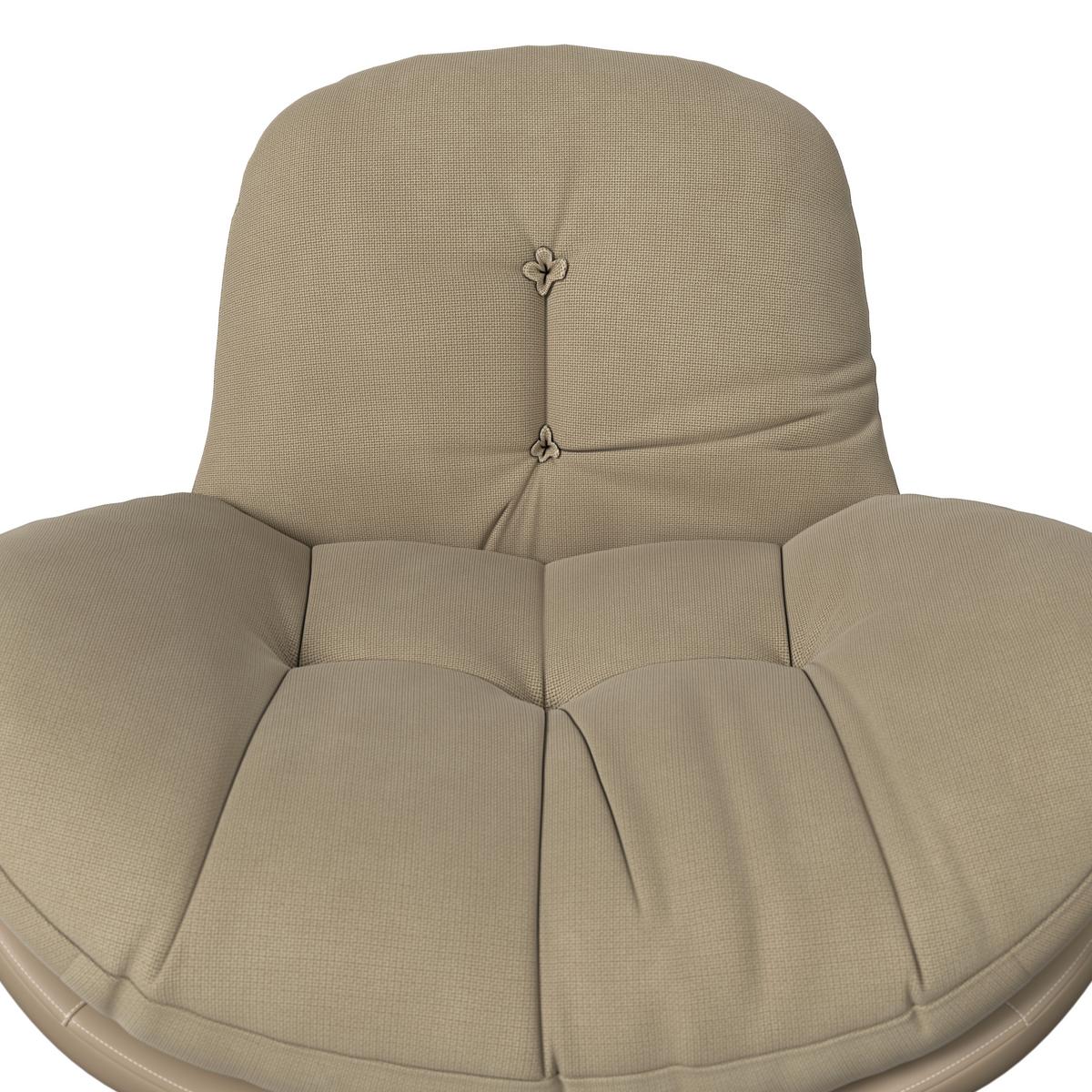 Houpací křeslo ELEA, béžová, max. 140 kg - černá/přírodní barvy, Moderní, kov/dřevo (103/79/109cm) - Bessagi Home