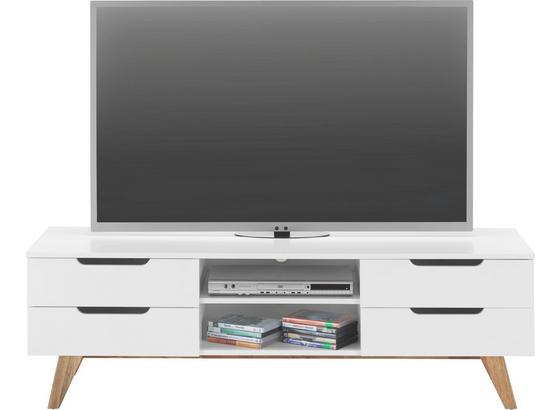 Stolek Na Elektroniku Durham - bílá/přírodní barvy, Moderní, dřevo/kompozitní dřevo (150/47,5/45cm) - Mömax modern living Stolek Na Elektroniku Durham - bílá/přírodní barvy, Moderní, dřevo/kompozitní dřevo (150/47,5/45cm) - Mömax modern living