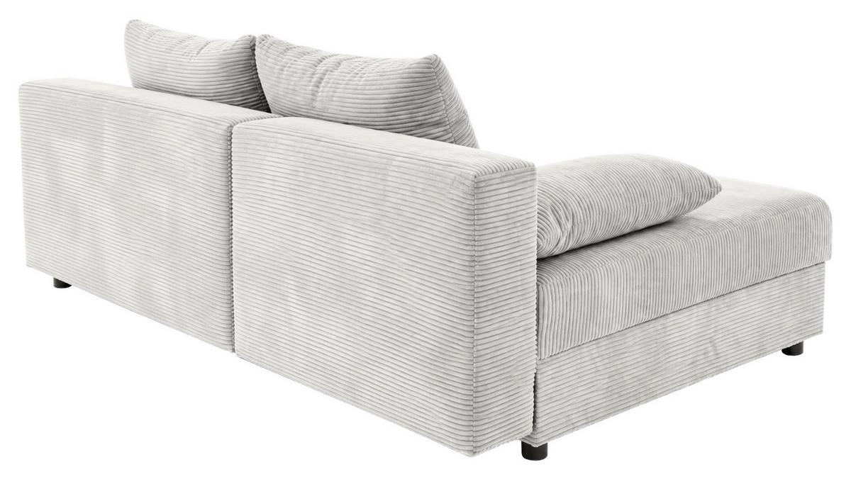 Ecksofa mit Bettfunktion Lima, Beige, 195x140cm - Beige/Schwarz, Trend, Holz/Kunststoff (195/140cm)