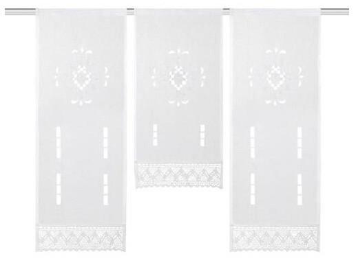 Kurzgardinenset Alegra - Weiß, KONVENTIONELL, Textil (30/80cm) - Schmidt W. Gmbh