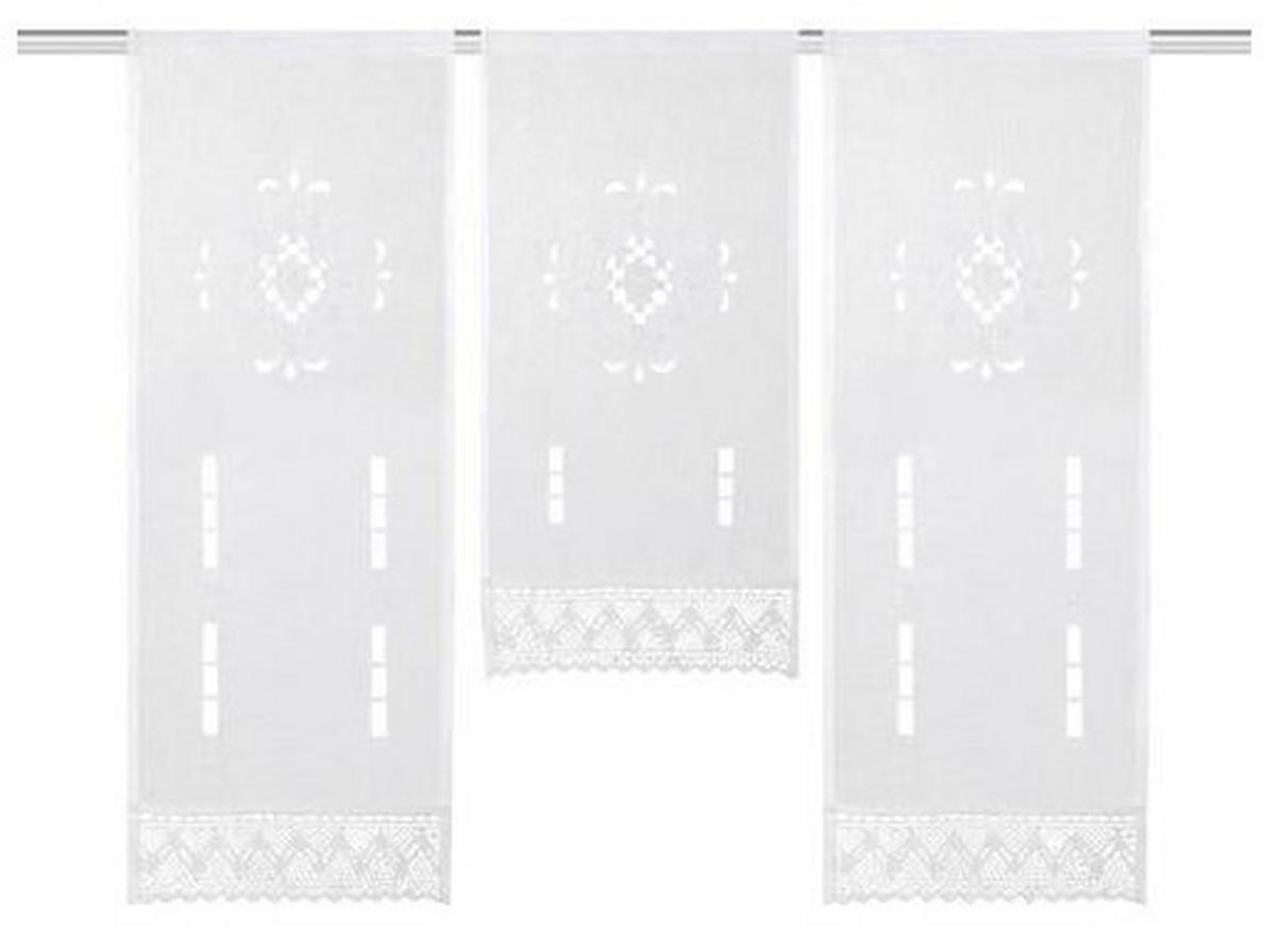 Kurzgardinenset Alegra - Weiß, KONVENTIONELL, Textil (30/80cm) - Schmidt W. Gmbh
