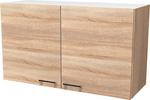 Kuchyňská Horní Skříňka Samoa  H 100 - bílá/barvy dubu, Konvenční, kompozitní dřevo/plast (100/54,8/32cm)