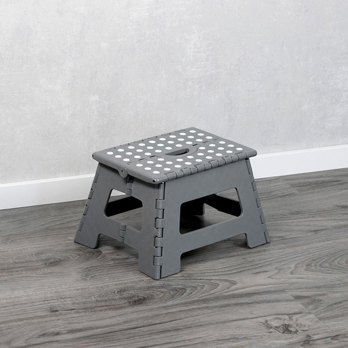 Klapptritt Kunststoff, Grau - Grau, Basics, Kunststoff (35cm) - Kesper