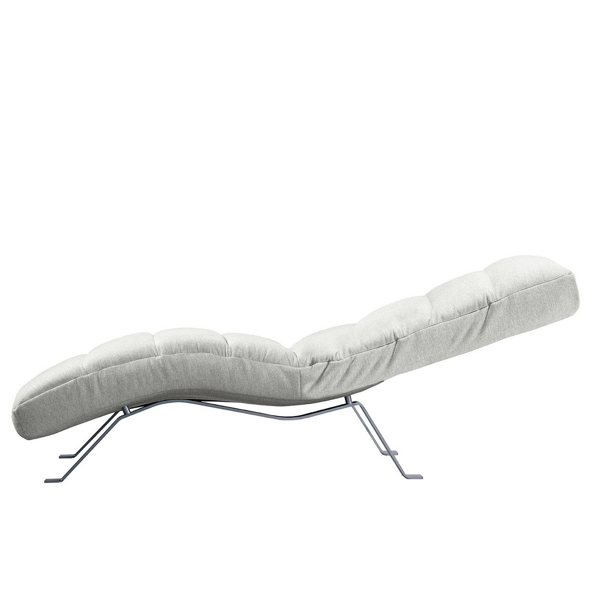 Relaxliege Swing Silver Hellgrau B: 65 cm - Silberfarben/Hellgrau, Design, Textil (65/65/171cm) - Livetastic