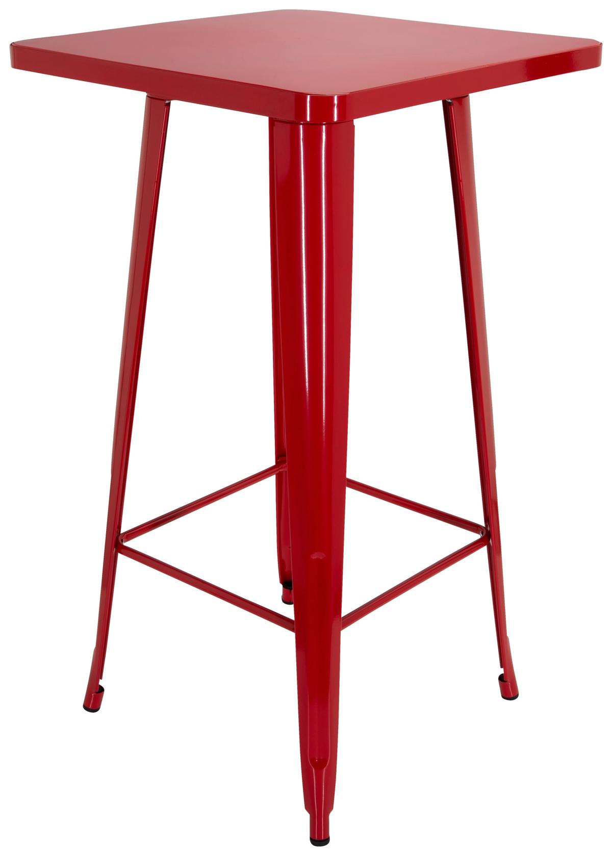 Bartisch Vantaggio High T 60x60x103,5cm Rot - Rot, Basics, Metall (60/60/103,5cm) - MID.YOU
